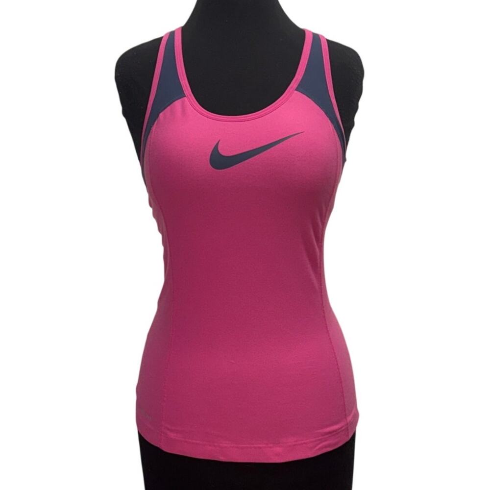Nike Dri-FIT Shape Built-In Bra Tank Top Medium Pink Racerback